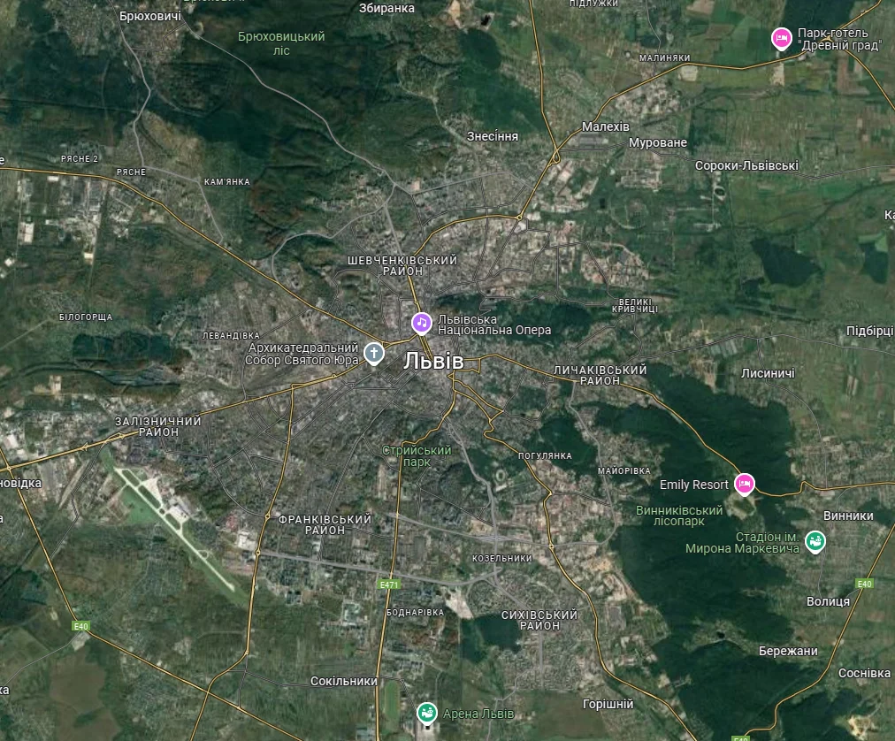 Карта Львова